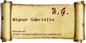 Wigner Gabriella névjegykártya
