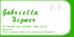 gabriella wigner business card